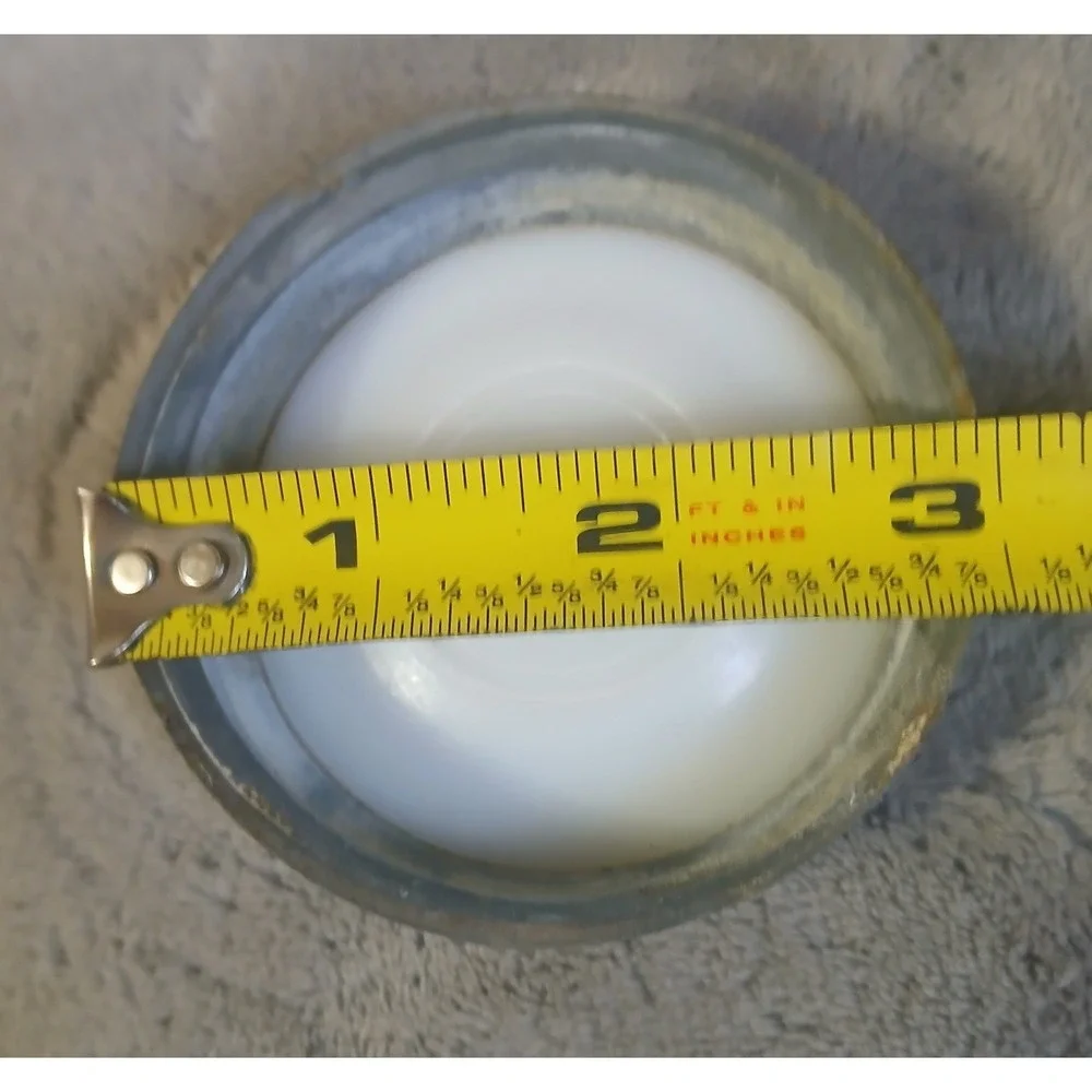 Vintage Zinc Canning Jar Lid with‎ Milk Glass Liner Standard Mouth Replacement